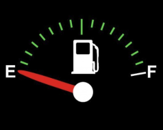 fuel gauge reading empty