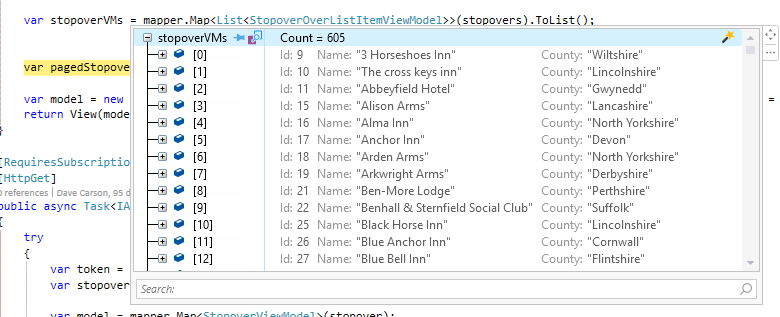 breakpoint dialog with same list of items but with ozcode displaying the selected properties