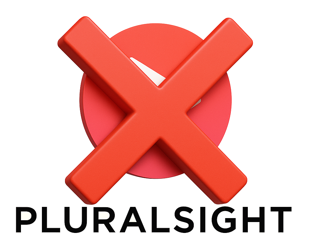 crossed out pluralsight logo